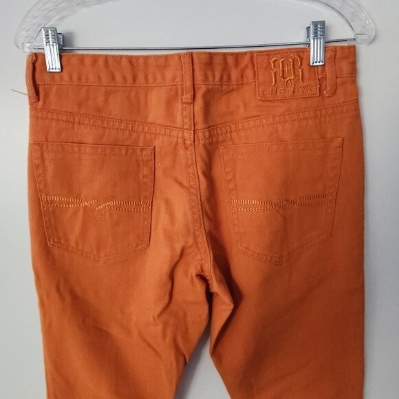 Request Jeans Orange Jeans Straight Leg Grunge Boho Y2K 90s Womens 20 (31x31) - Picture 5 of 12